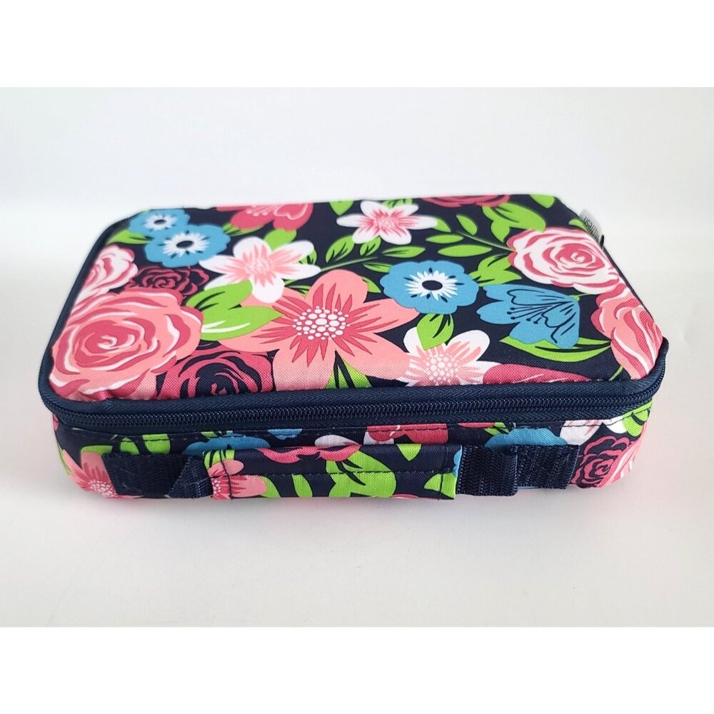 Fit & Fresh Bento Lunch Set 9 Pc Floral w 2 Ice Packs Insulated Zip Bag NWOT